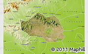 Satellite Map of Yu Xian, physical outside