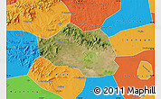 Satellite Map of Yu Xian, political outside