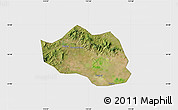 Satellite Map of Yu Xian, single color outside