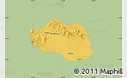 Savanna Style Map of Yu Xian, single color outside