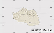 Shaded Relief Map of Yu Xian, cropped outside