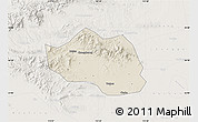 Shaded Relief Map of Yu Xian, lighten