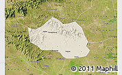 Shaded Relief Map of Yu Xian, satellite outside