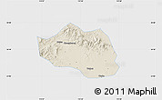 Shaded Relief Map of Yu Xian, single color outside