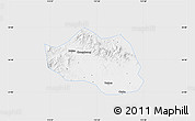 Silver Style Map of Yu Xian, single color outside