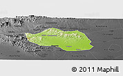Physical Panoramic Map of Yu Xian, darken, desaturated