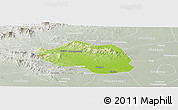 Physical Panoramic Map of Yu Xian, lighten, semi-desaturated