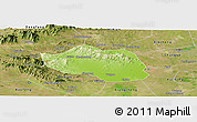 Physical Panoramic Map of Yu Xian, satellite outside