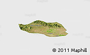 Satellite Panoramic Map of Yu Xian, single color outside