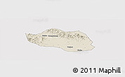 Shaded Relief Panoramic Map of Yu Xian, cropped outside