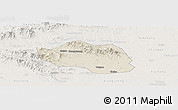 Shaded Relief Panoramic Map of Yu Xian, lighten