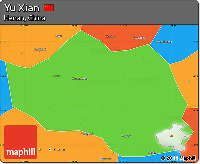 Political Simple Map of Yu Xian