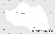 Silver Style Simple Map of Yu Xian, single color outside