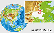 Physical Location Map of Yuanyang, highlighted parent region