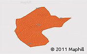 Political 3D Map of Zhengyang, cropped outside