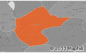 Political 3D Map of Zhengyang, desaturated