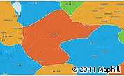 Political 3D Map of Zhengyang