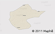 Shaded Relief 3D Map of Zhengyang, cropped outside