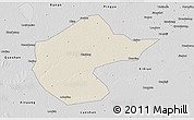 Shaded Relief 3D Map of Zhengyang, desaturated