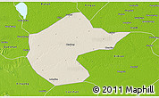 Shaded Relief 3D Map of Zhengyang, physical outside