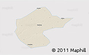 Shaded Relief 3D Map of Zhengyang, single color outside