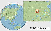 Savanna Style Location Map of Zhengyang