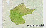 Satellite Map of Zhengyang, lighten