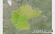 Satellite Map of Zhengyang, semi-desaturated