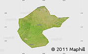 Satellite Map of Zhengyang, single color outside