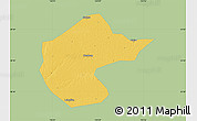 Savanna Style Map of Zhengyang, single color outside