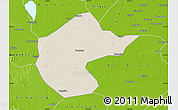Shaded Relief Map of Zhengyang, physical outside