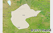 Shaded Relief Map of Zhengyang, satellite outside
