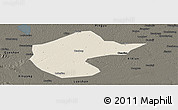 Shaded Relief Panoramic Map of Zhengyang, darken