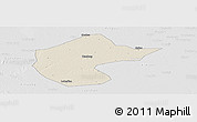 Shaded Relief Panoramic Map of Zhengyang, lighten, desaturated