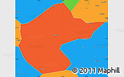 Political Simple Map of Zhengyang