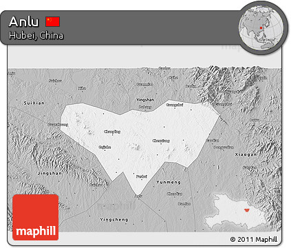 Gray 3D Map of Anlu
