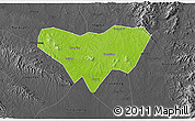Physical 3D Map of Anlu, darken, desaturated