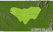 Physical 3D Map of Anlu, darken