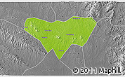 Physical 3D Map of Anlu, desaturated