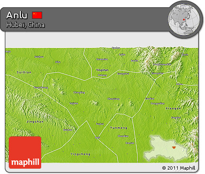 Physical 3D Map of Anlu