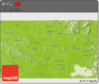 Physical 3D Map of Anlu