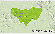 Physical 3D Map of Anlu, lighten