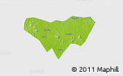 Physical 3D Map of Anlu, single color outside