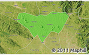 Political 3D Map of Anlu, satellite outside