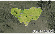 Satellite 3D Map of Anlu, darken, semi-desaturated