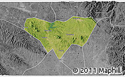 Satellite 3D Map of Anlu, desaturated
