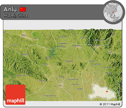 Satellite 3D Map of Anlu