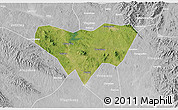 Satellite 3D Map of Anlu, lighten, desaturated