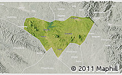 Satellite 3D Map of Anlu, lighten, semi-desaturated