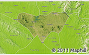 Satellite 3D Map of Anlu, physical outside